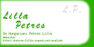 lilla petres business card